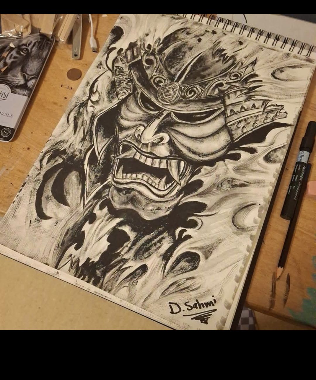 Oni-masker (inkt)